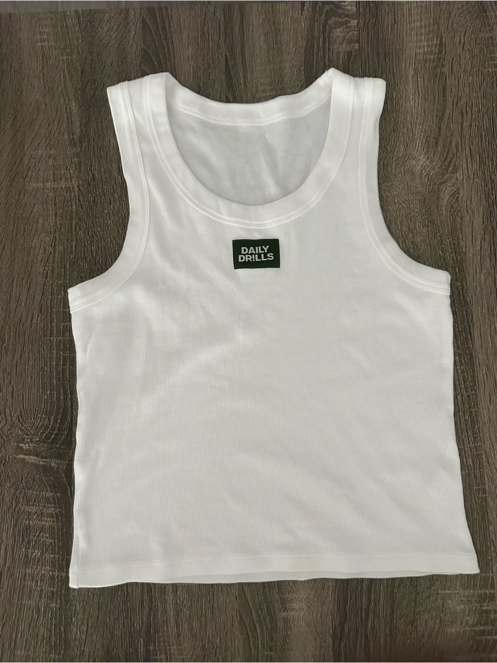 Daily Drills White Logo Tank Size M/L